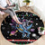Astronauts Ride A T Rex In Space With The Planet Christmas Round Carpet Xmas Holiday Patterns - Wonder Print Shop