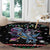Astronauts Ride A T Rex In Space With The Planet Christmas Round Carpet Xmas Holiday Patterns - Wonder Print Shop