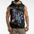 Astronauts Ride A T Rex In Space With The Planet Christmas Sleeveless Hoodie Xmas Holiday Patterns - Wonder Print Shop