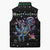 Astronauts Ride A T Rex In Space With The Planet Christmas Sleeveless Puffer Jacket Xmas Holiday Patterns - Wonder Print Shop