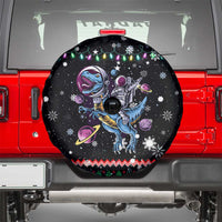 Astronauts Ride A T Rex In Space With The Planet Christmas Spare Tire Cover Xmas Holiday Patterns - Wonder Print Shop