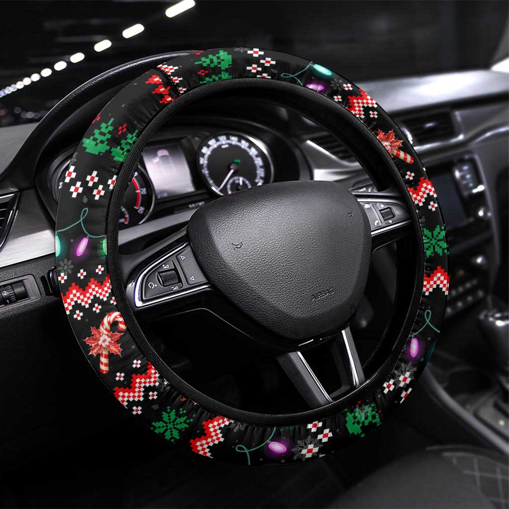 Astronauts Ride A T Rex In Space With The Planet Christmas Steering Wheel Cover Xmas Holiday Patterns - Wonder Print Shop