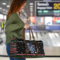 Astronauts Ride A T Rex In Space With The Planet Christmas Travel Bag Xmas Holiday Patterns - Wonder Print Shop