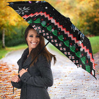 Astronauts Ride A T Rex In Space With The Planet Christmas Umbrella Xmas Holiday Patterns - Wonder Print Shop