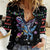 Astronauts Ride A T Rex In Space With The Planet Christmas Women Casual Shirt Xmas Holiday Patterns - Wonder Print Shop