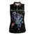 Astronauts Ride A T Rex In Space With The Planet Christmas Women Sleeveless Polo Shirt Xmas Holiday Patterns - Wonder Print Shop