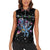 Astronauts Ride A T Rex In Space With The Planet Christmas Women Sleeveless Polo Shirt Xmas Holiday Patterns - Wonder Print Shop