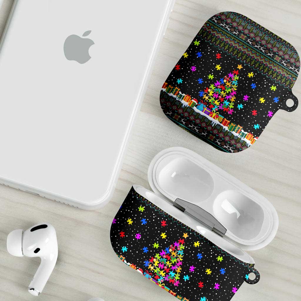 Autism Pine Christmas AirPods Case Xmas Holiday Patterns - Wonder Print Shop
