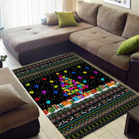 Autism Pine Christmas Area Rug Xmas Holiday Patterns - Wonder Print Shop