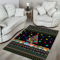 Autism Pine Christmas Area Rug Xmas Holiday Patterns - Wonder Print Shop