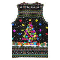 Autism Pine Christmas Basketball Jersey Xmas Holiday Patterns - Wonder Print Shop