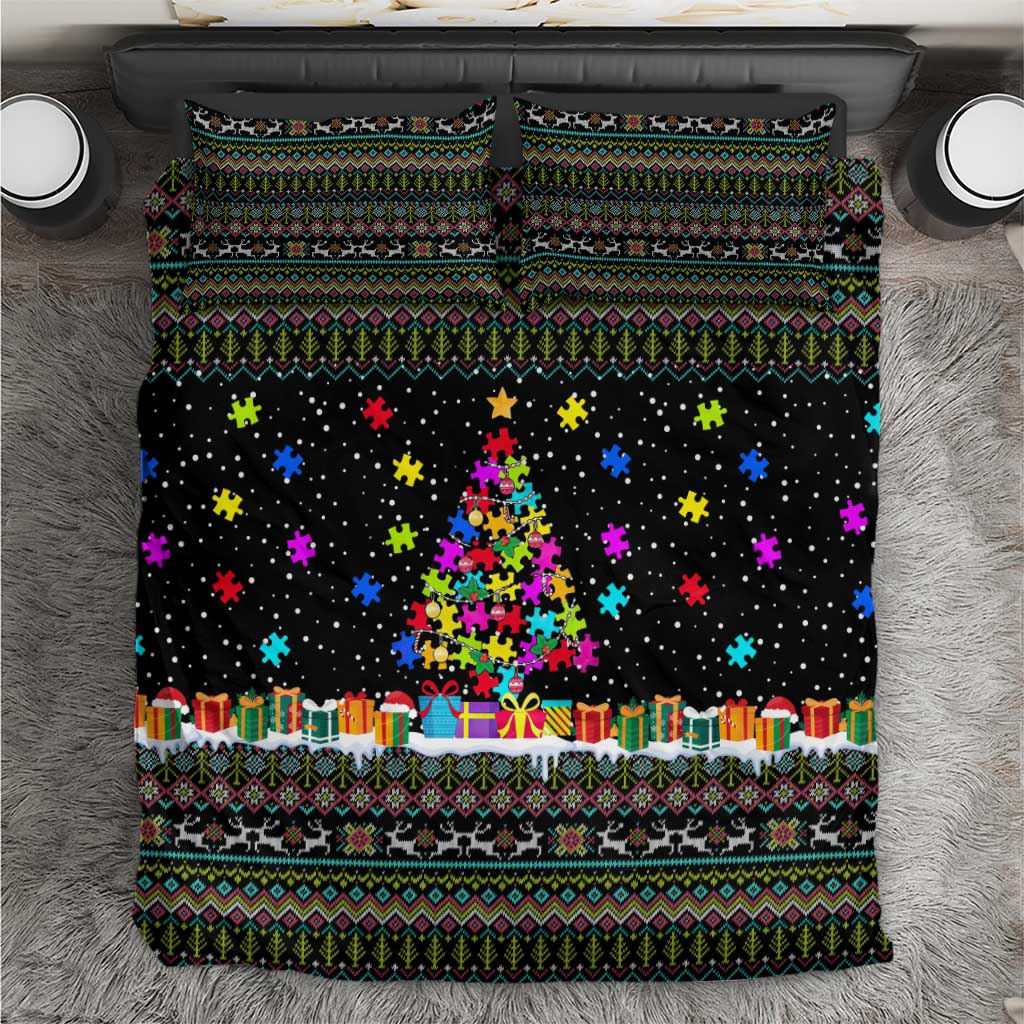 Autism Pine Christmas Bedding Set Xmas Holiday Patterns - Wonder Print Shop