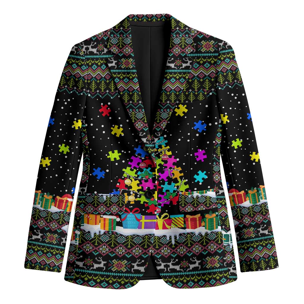 Autism Pine Christmas Blazer Xmas Holiday Patterns - Wonder Print Shop