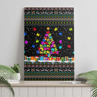 Autism Pine Christmas Canvas Wall Art Xmas Holiday Patterns - Wonder Print Shop
