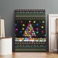 Autism Pine Christmas Canvas Wall Art Xmas Holiday Patterns - Wonder Print Shop