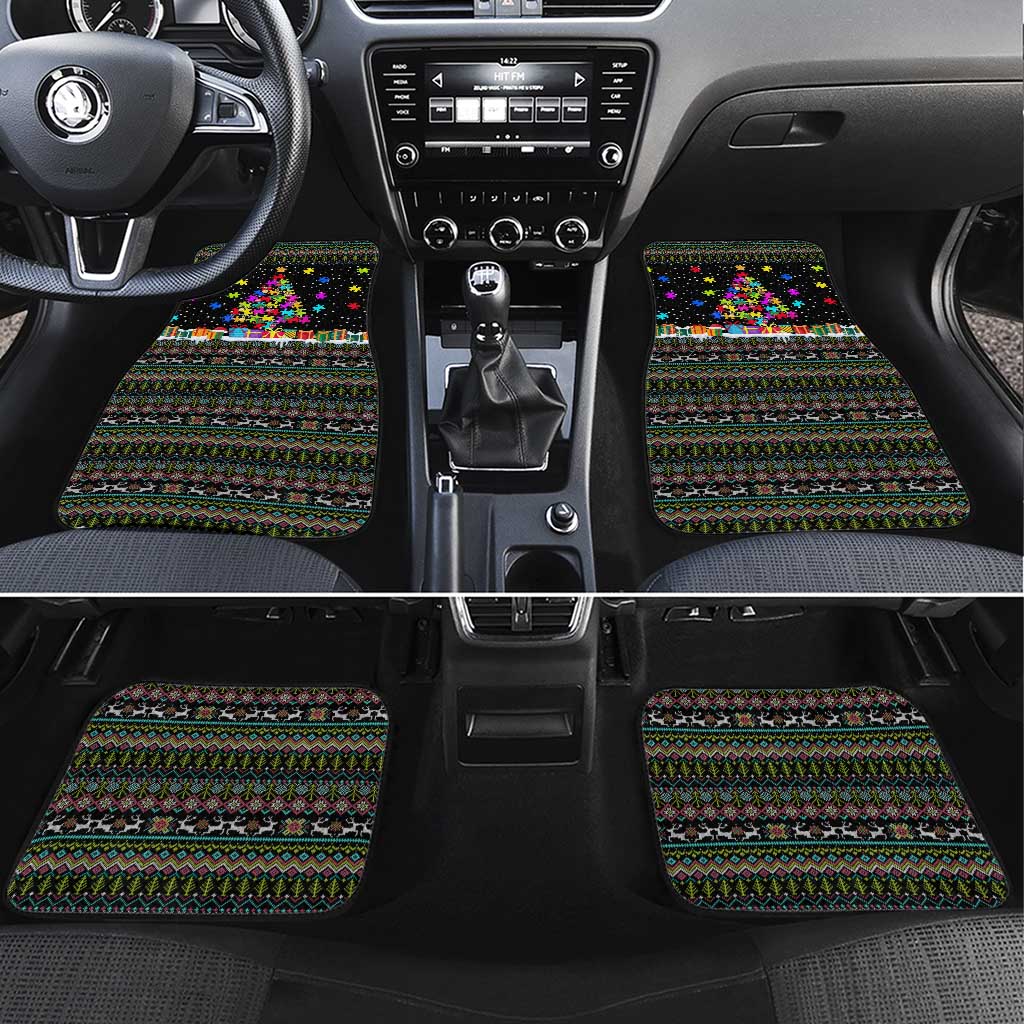 Autism Pine Christmas Car Mats Xmas Holiday Patterns - Wonder Print Shop