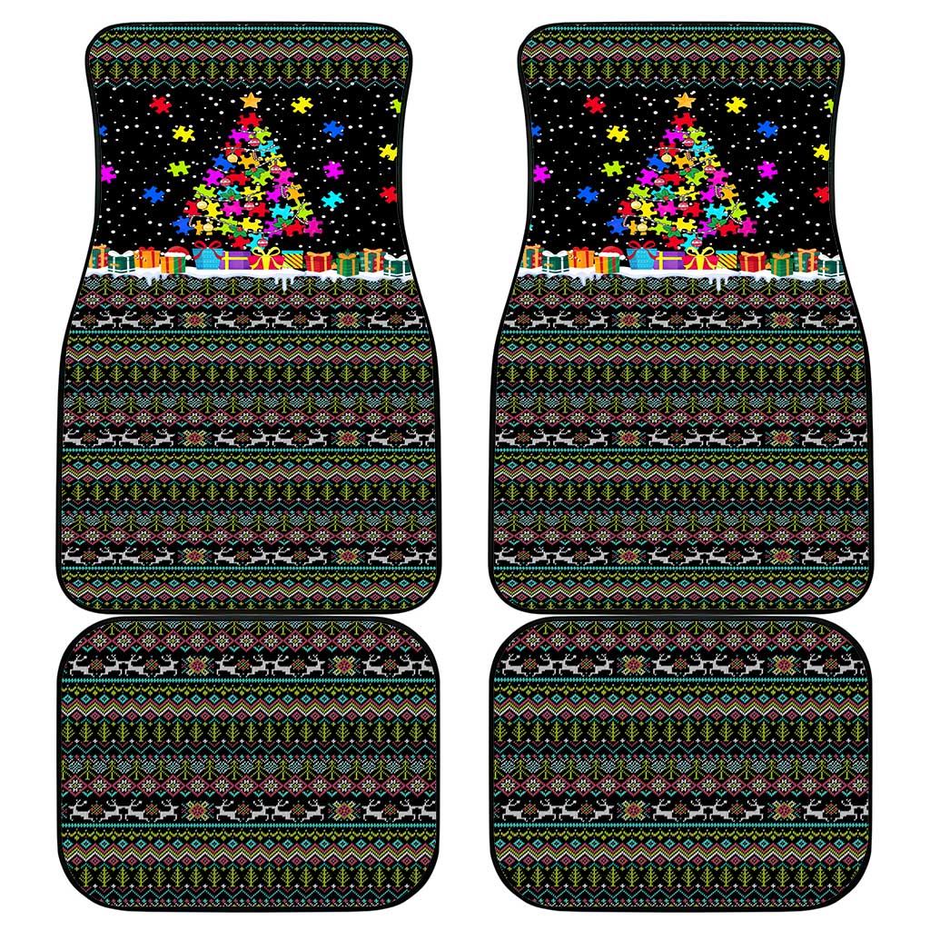 Autism Pine Christmas Car Mats Xmas Holiday Patterns - Wonder Print Shop
