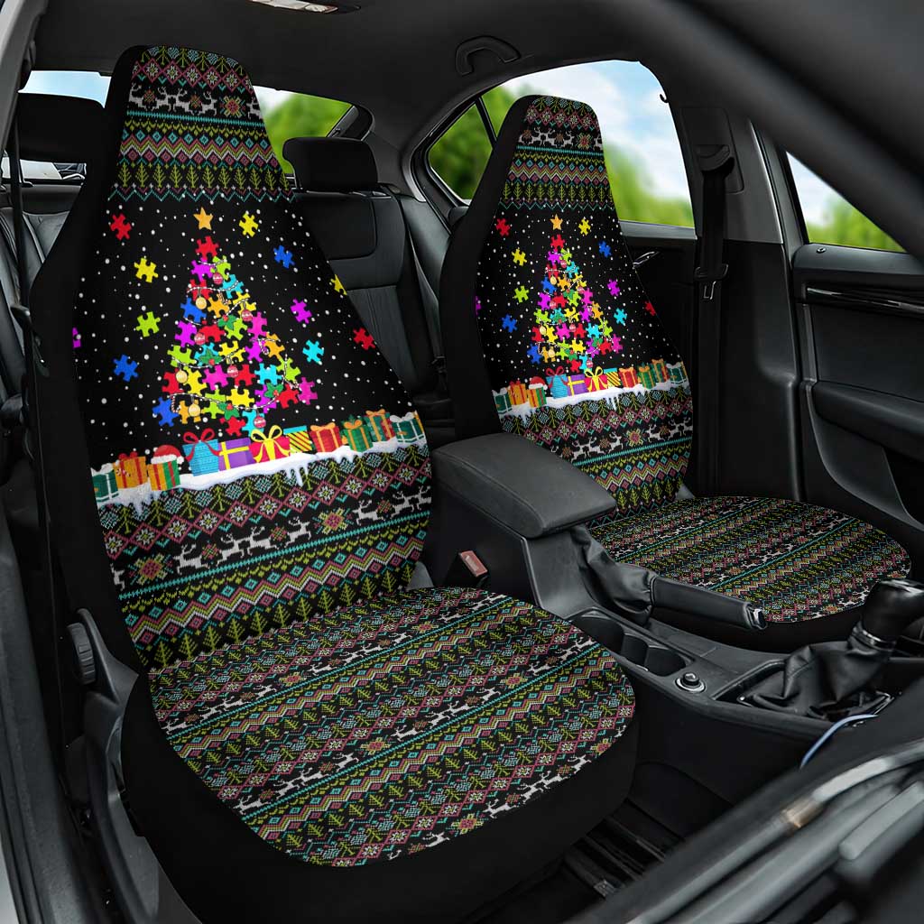 Autism Pine Christmas Car Seat Cover Xmas Holiday Patterns - Wonder Print Shop