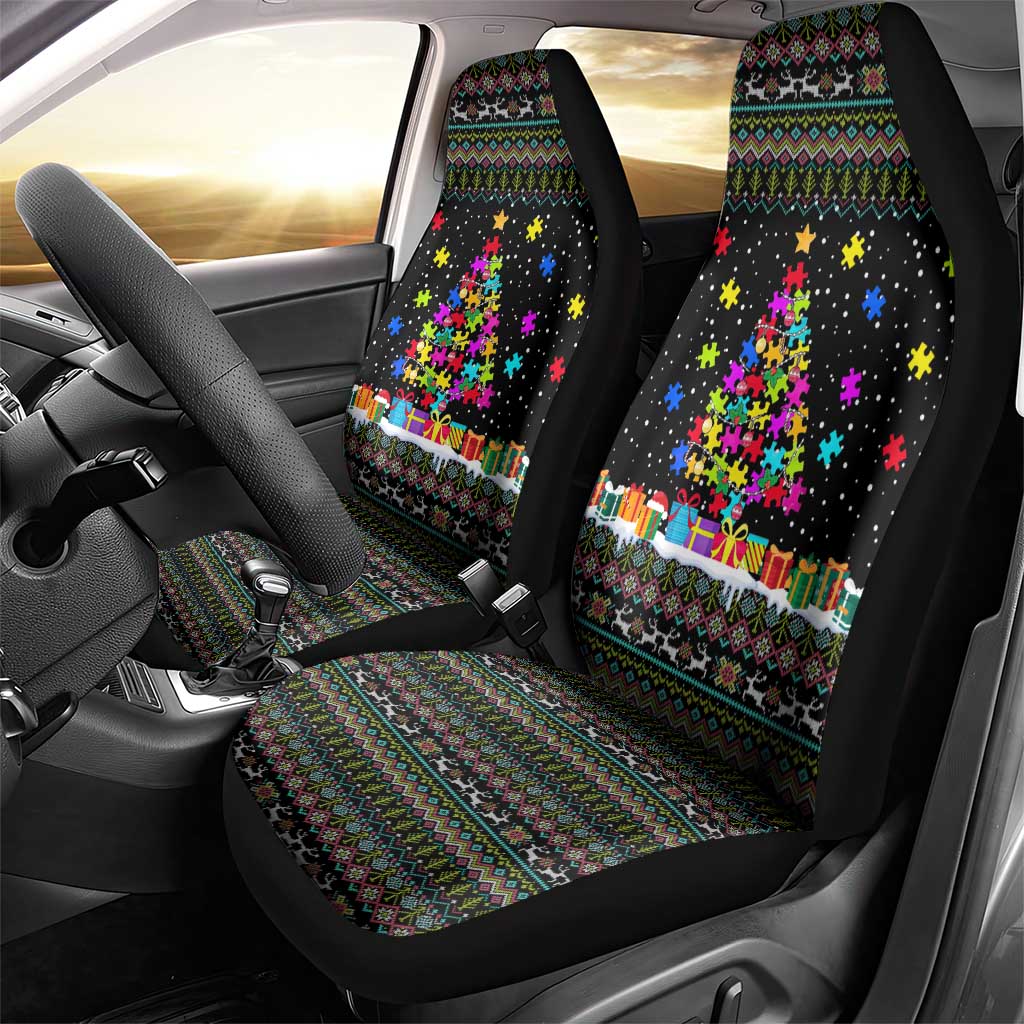 Autism Pine Christmas Car Seat Cover Xmas Holiday Patterns - Wonder Print Shop