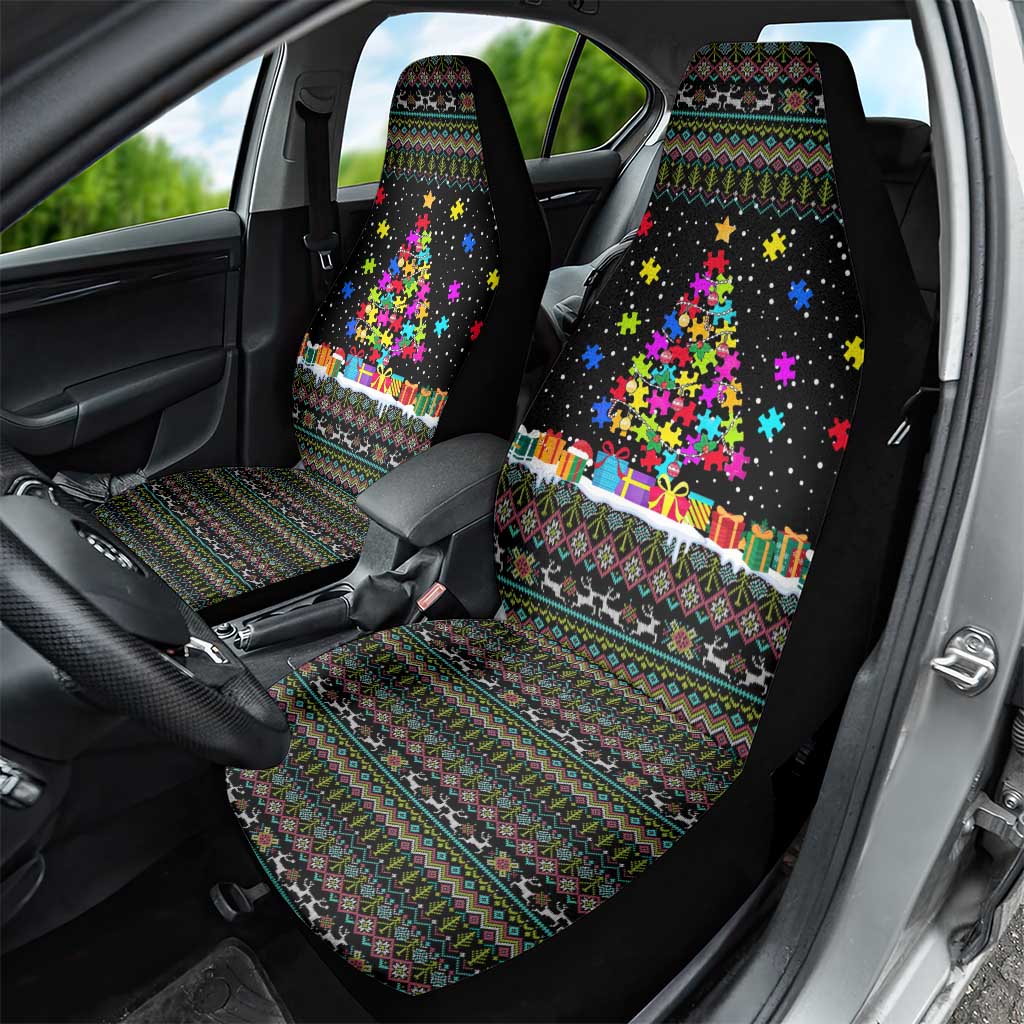 Autism Pine Christmas Car Seat Cover Xmas Holiday Patterns - Wonder Print Shop