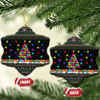 Autism Pine Christmas Ceramic Ornament Xmas Holiday Patterns - Wonder Print Shop