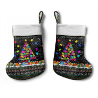 Autism Pine Christmas Stocking Xmas Holiday Patterns - Wonder Print Shop