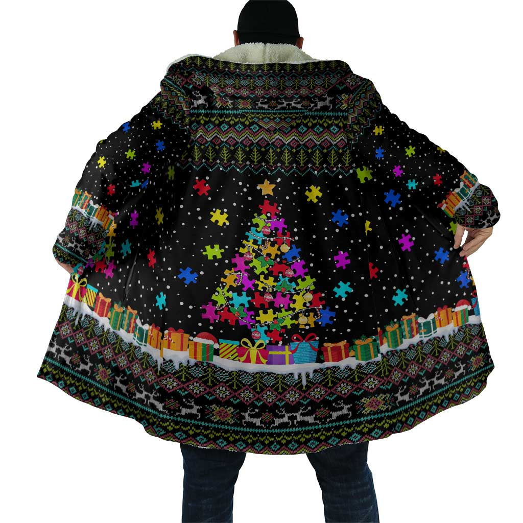 Autism Pine Christmas Cloak Xmas Holiday Patterns - Wonder Print Shop