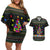 Autism Pine Christmas Couples Matching Off Shoulder Short Dress and Hawaiian Shirt Xmas Holiday Patterns - Wonder Print Shop