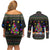 Autism Pine Christmas Couples Matching Off Shoulder Short Dress and Long Sleeve Button Shirt Xmas Holiday Patterns - Wonder Print Shop