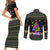 Autism Pine Christmas Couples Matching Short Sleeve Bodycon Dress and Long Sleeve Button Shirt Xmas Holiday Patterns - Wonder Print Shop