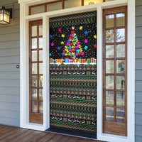 Autism Pine Christmas Door Cover Xmas Holiday Patterns - Wonder Print Shop