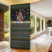 Autism Pine Christmas Door Cover Xmas Holiday Patterns - Wonder Print Shop