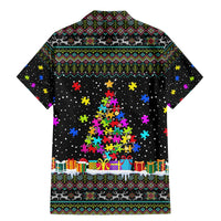 Autism Pine Christmas Family Matching Mermaid Dress and Hawaiian Shirt Xmas Holiday Patterns - Wonder Print Shop