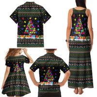 Autism Pine Christmas Family Matching Tank Maxi Dress and Hawaiian Shirt Xmas Holiday Patterns - Wonder Print Shop