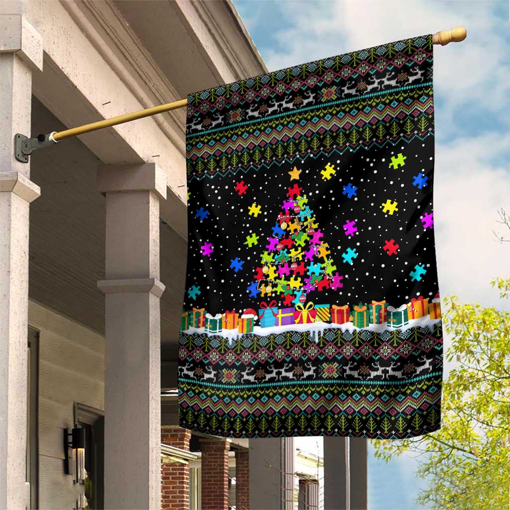 Autism Pine Christmas Garden Flag Xmas Holiday Patterns - Wonder Print Shop