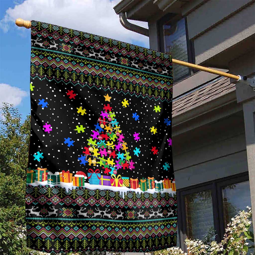 Autism Pine Christmas Garden Flag Xmas Holiday Patterns - Wonder Print Shop