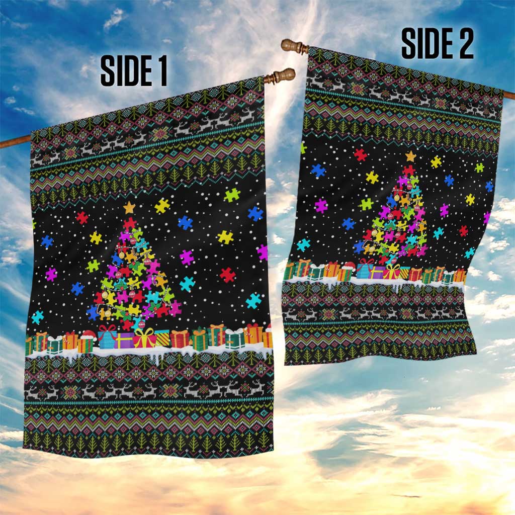 Autism Pine Christmas Garden Flag Xmas Holiday Patterns - Wonder Print Shop
