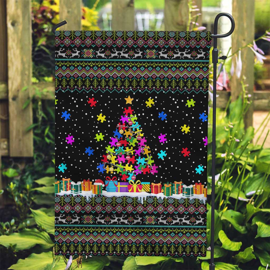 Autism Pine Christmas Garden Flag Xmas Holiday Patterns - Wonder Print Shop