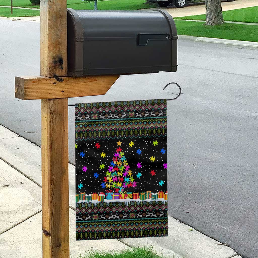 Autism Pine Christmas Garden Flag Xmas Holiday Patterns - Wonder Print Shop
