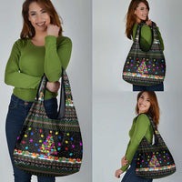 Autism Pine Christmas Grocery Bag Xmas Holiday Patterns - Wonder Print Shop
