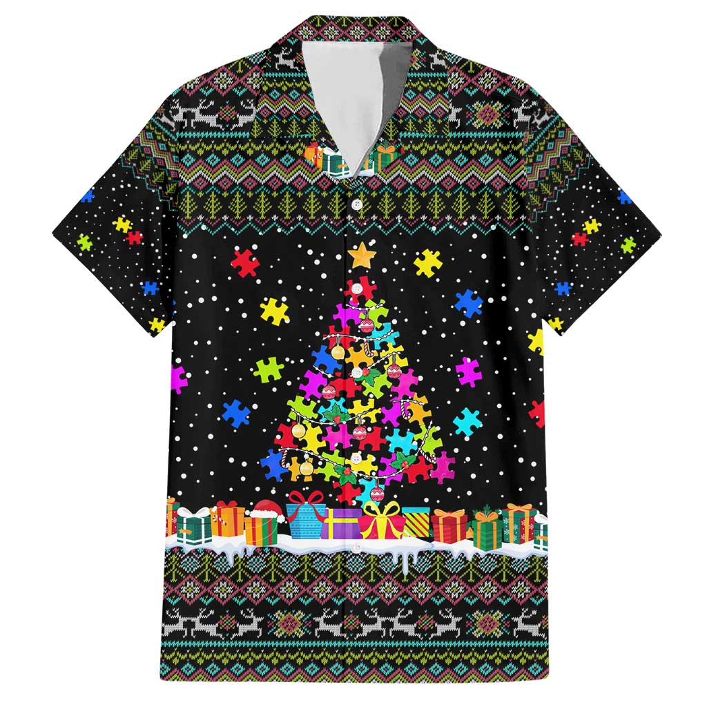 Autism Pine Christmas Hawaiian Shirt Xmas Holiday Patterns - Wonder Print Shop