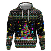 Autism Pine Christmas Hoodie Xmas Holiday Patterns - Wonder Print Shop