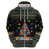 Autism Pine Christmas Hoodie Xmas Holiday Patterns - Wonder Print Shop