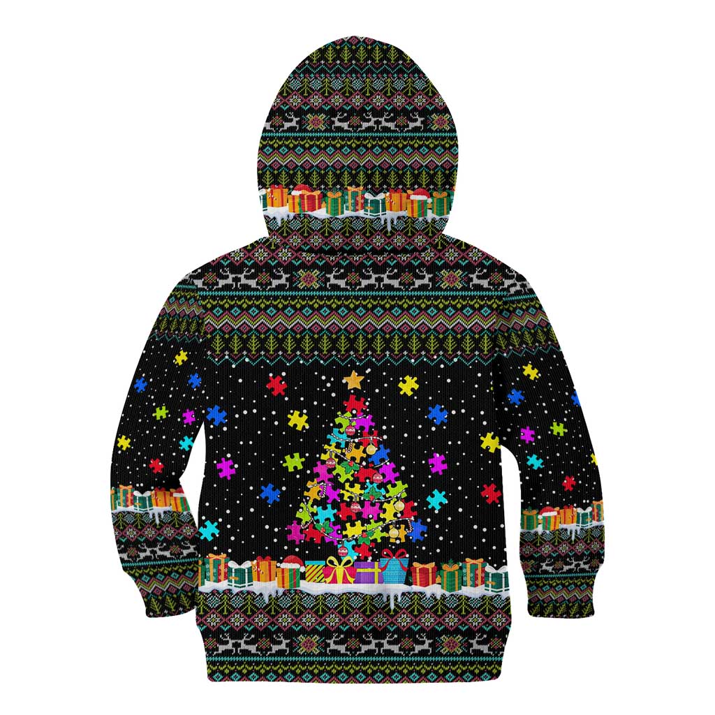 Autism Pine Christmas Kid Hoodie Xmas Holiday Patterns - Wonder Print Shop