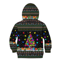 Autism Pine Christmas Kid Hoodie Xmas Holiday Patterns - Wonder Print Shop
