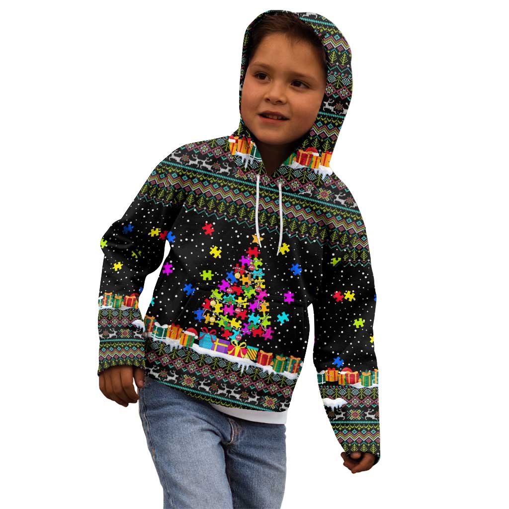Autism Pine Christmas Kid Hoodie Xmas Holiday Patterns - Wonder Print Shop