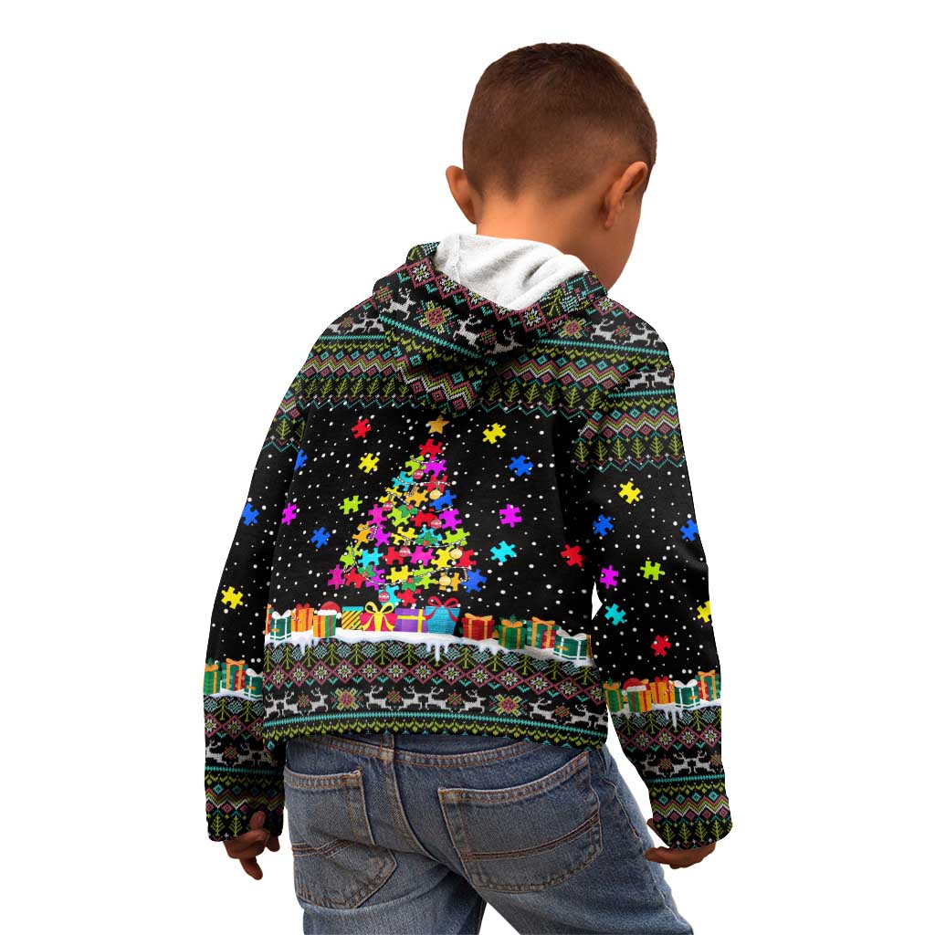 Autism Pine Christmas Kid Hoodie Xmas Holiday Patterns - Wonder Print Shop