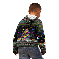 Autism Pine Christmas Kid Hoodie Xmas Holiday Patterns - Wonder Print Shop