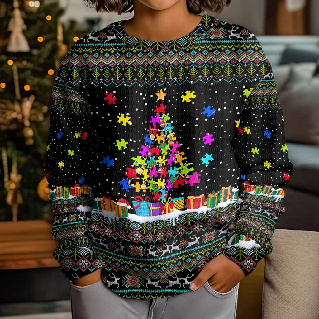 Autism Pine Christmas Kid Ugly Christmas Sweater Xmas Holiday Patterns - Wonder Print Shop