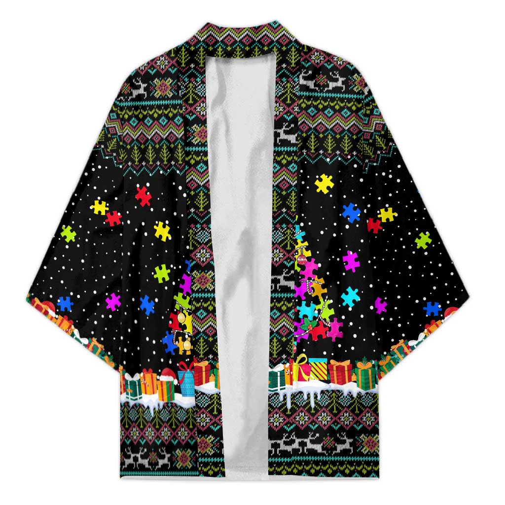 Autism Pine Christmas Kimono Xmas Holiday Patterns - Wonder Print Shop